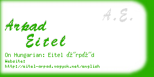 arpad eitel business card